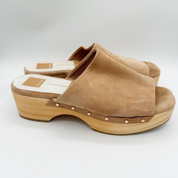 Dolce Vita Dorado Suede Mule Clog Style Open Toe Size 9 Women's - Picture 1 of 5